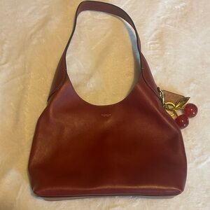 Coach Cherry Red Leather Hobo Bag